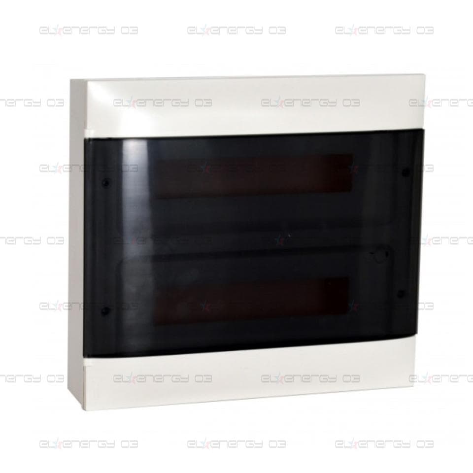 Табло за открит монтаж 2х18 мод. Practibox S с прозрачна врата и Н и РЕ клеми Legrand