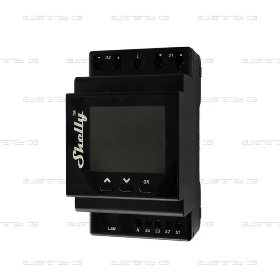 Импулсно Smart реле 2х щори 16A (40A) с мерител за DIN монтаж Shelly PRO Dual Cover PM – 268124S
