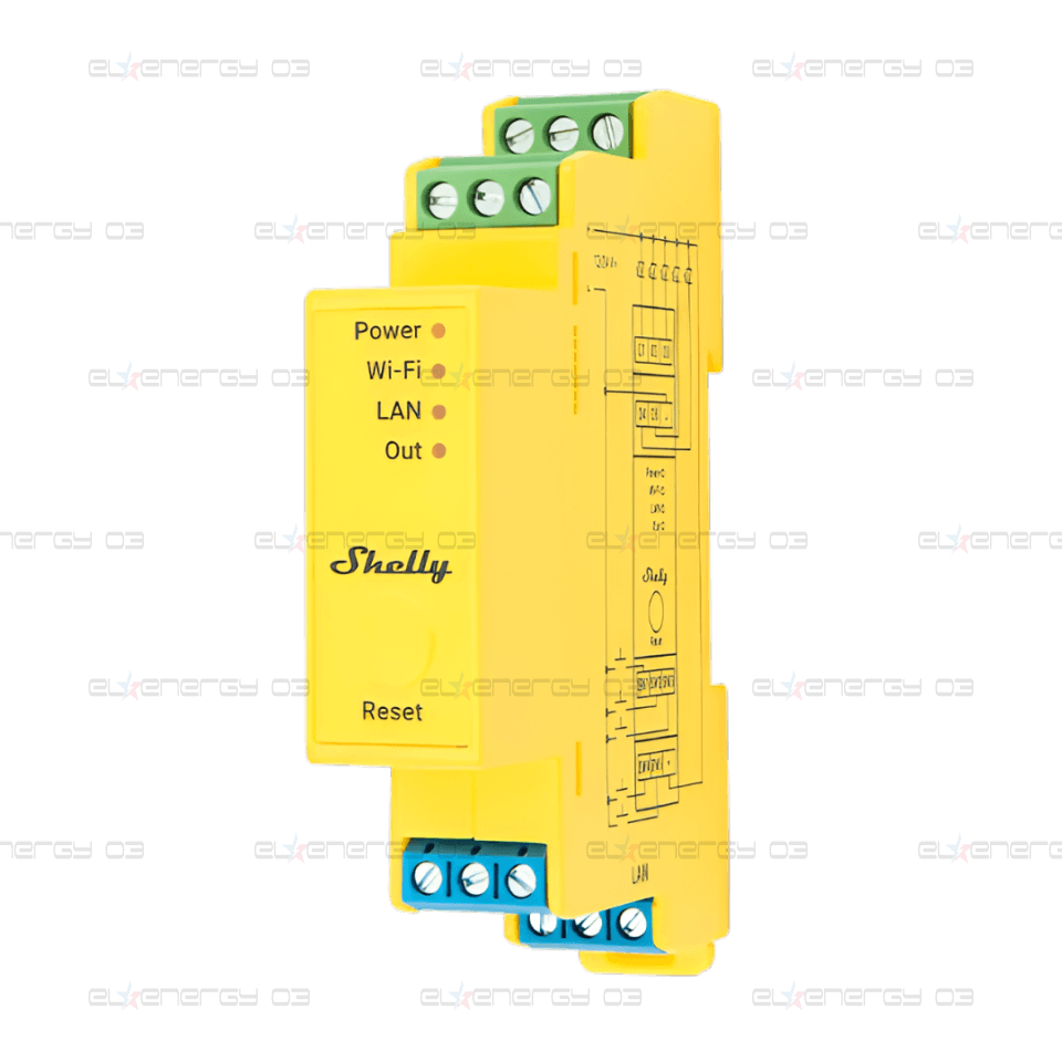Димер 5x за ленти 192W@12V, 384W@24V с мерител за DIN монтаж Shelly PRO RGBWW PM – 268216