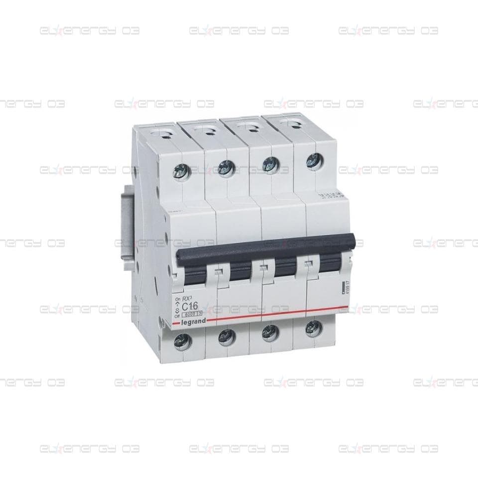 Автоматичен прекъсвач RX3 4P 16A крива С 6kA MC Legrand