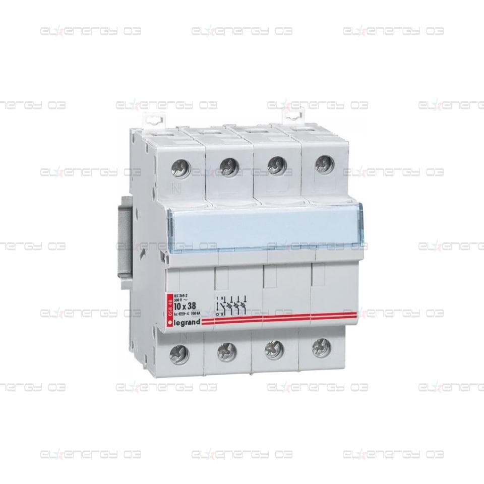 Разединител стопяем предпазител 3P+N 10X38 mm 4мод. Legrand