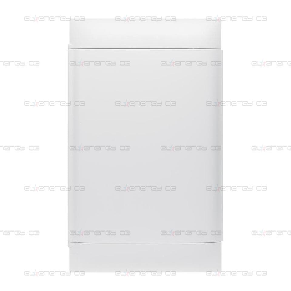 Табло за СКРИТ монтаж 2х18 мод. Practibox S с бяла плътна врата и Н и РЕ клеми Legrand