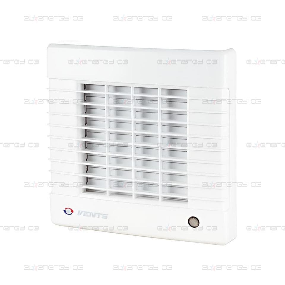 Битов вентилатор VENTS MA с автоматични жалузи,	22 W, Ф125, 185 m3/h, 35 dBA,230V, Бял