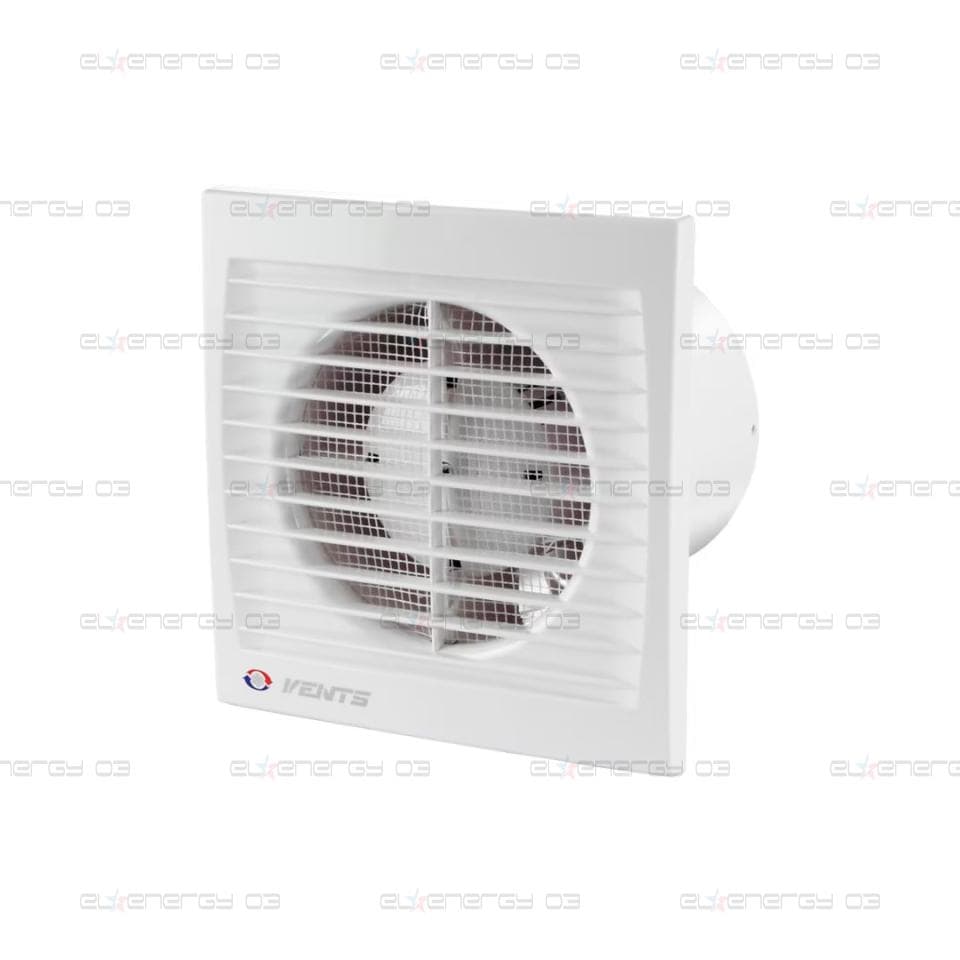 Битов вентилатор VENTS S Turbo с повишен дебит, 16W, Ф100, 124 m3/h, 37dBA, 230V, Бял