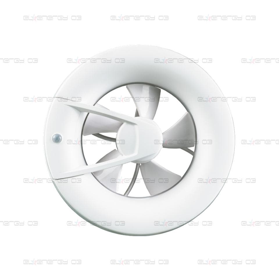 Интелигентен аксиален вентилатор VENTS ARC, Ф100-125, 115 m3/h, 28dBA,230V-12 V, IP44, Бял