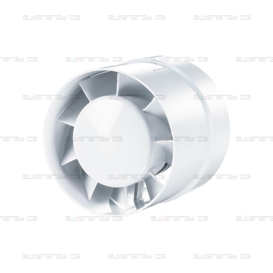 Канален вентилатор Vents VKO Turbo с повишен дебит, 16W, Ф100, 135 m3/h, 38 dBA, 230V, Бял