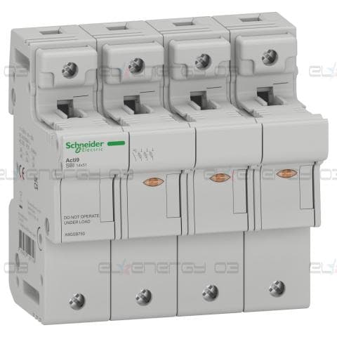 Основа за предпазител, Acti9 SBI, 3P+N, 50A, за 14 x 51mm
