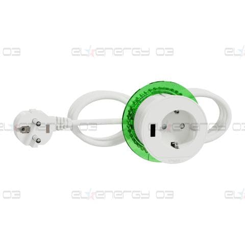 Модул XS - контакт Шуко + USB тип А, бял