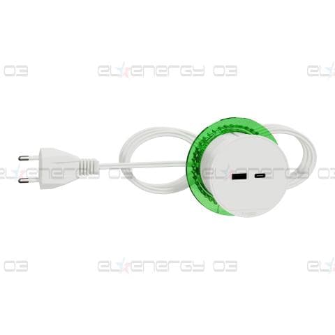 Модул XS - USB тип A/C, бял