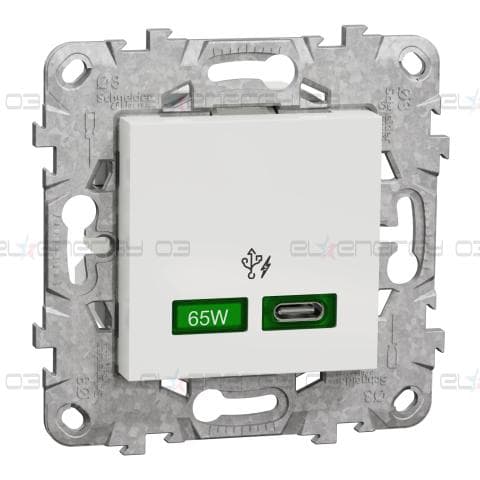 USB Quick Charge зарядно тип C, New Unica, 65W, бяло