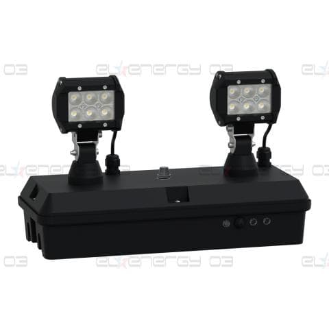 Аварийно осветление, Exiway Smartduo, Dicube, 1h, 2x1200lm, непостоянно поддържано светене, черен