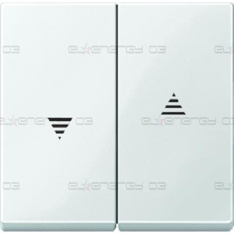Капак за ключ за ролетни щори и бутон, полярно бял, гланциран, System M