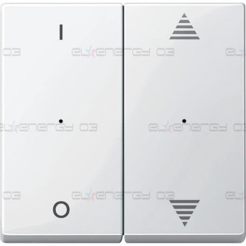 Капак за ключ KNX 2 пуш бутона, полярно бяло, System M
