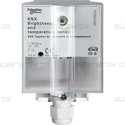 Сензор за яркост и температура KNX, светло сив