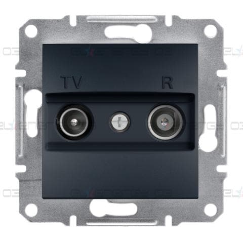 TV/R розетка междинна- 4db антрацит
