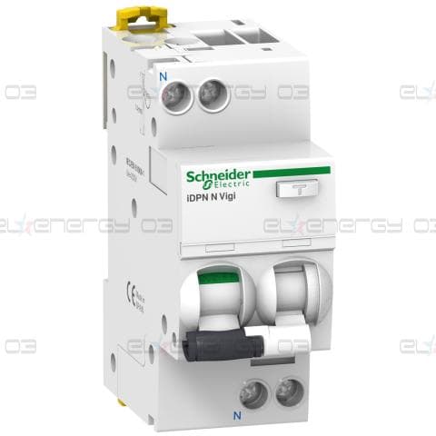 Kомбинирана дефектнотокова защита (RCBO), Acti9 iDPN N Vigi, 1P+N, 6A, C крива, 6000A, AC тип, 30mA