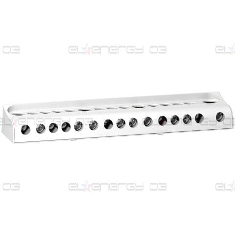 Linergy - additional Neutral bar for screw distri block - 125 A - 15 connections