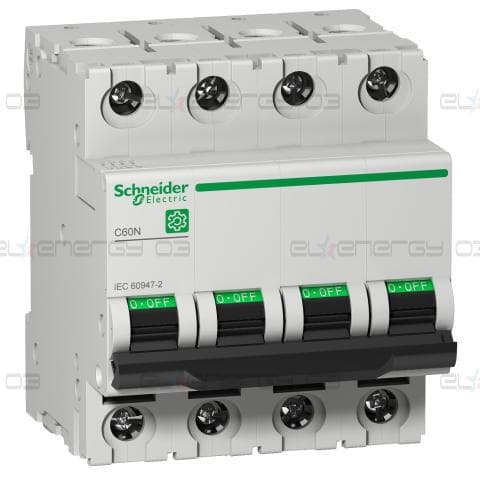 Миниатюрен авт. прекъсвач (MCB), Multi9 C60N, 4P, 32A, C крива, 10kA (IEC/EN 60947-2)