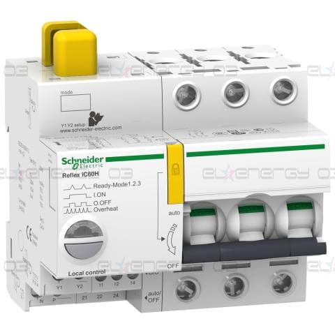 Миниатюрен прекъсвач с интрегриран контролер Reflex iC60H Ti24 25 A 3P-крива B