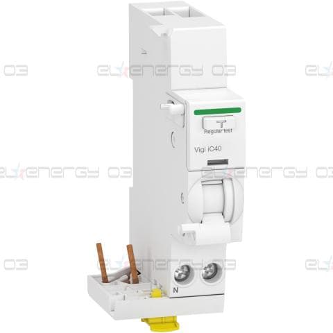 Дефектнотокова защита, Acti9 Vigi iC40, 1P+N, 40 A, 30 mA, A-SI тип
