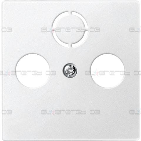 Преден панел за антенен излаз 2/3 holes, бял мат, System M