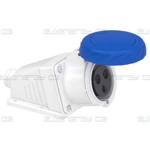 Индустриален присъединител за монтаж на стена Mureva PK, ъглов, 32A, 2P+E, 220V, IP67