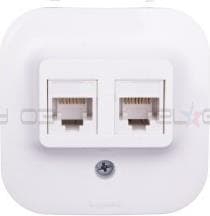 Розетка 2хRJ45 cat.5e IP21 открит монтаж цвят Бял Forix Legrand