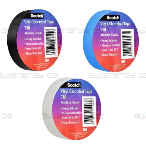 3M Scotch PROFI Изолирбанд 20м/19мм – Черен,Бял,Син
