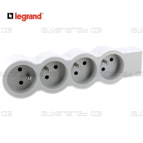 Разклонител БЯЛ 4x френски стандарт без кабел Standard NEW Legrand