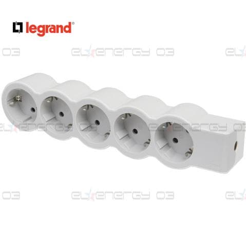 Разклонител БЯЛ 5x2P+E без кабел Standard NEW Legrand