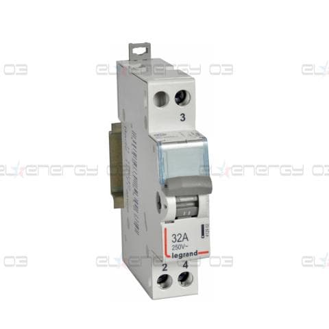 Ум шалтер I-0-II DIN монтаж CX3 32А 1P 230V 1 мод. Legrand