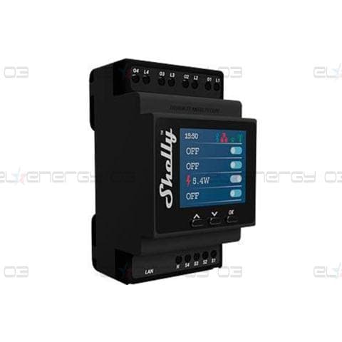 Импулсно Smart реле 4х On/Off 16A (40A) с мерител за DIN монтаж Shelly PRO 4PM – 268049
