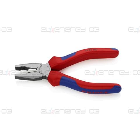 Комбинирани клещи, атраментирани, синьо/червена ръкохватка 160мм Knipex