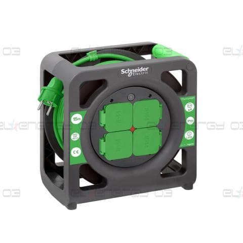 Макара Thorsman 15м IP44 H05VV-F 3G1.5mm2 термична защита 4x шуко SE