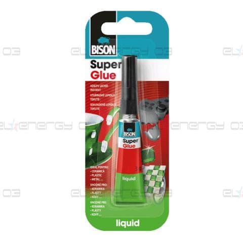 Супер лепило, Bison Super Glue ® ,3гр течно / карта