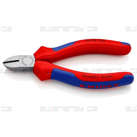 Клещи диагонални резачки, синьо-червена ръкохватка 125мм, Knipex