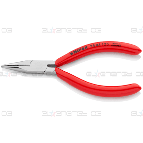 Клещи резачки с остър връх, хромирани, червена ръкохватка 125мм, Knipex