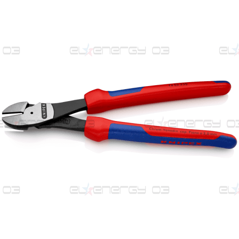Клещи диагонални резачки усилени, синьо-червена ръкохватка 250мм, Knipex
