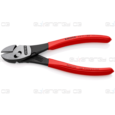 Клещи диагонални резачки усилени TwinForce, червена ръкохватка 180мм, Knipex