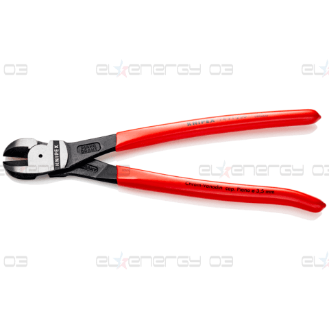 Клещи централни резачки усилени, червена ръкохватка 250мм, Knipex