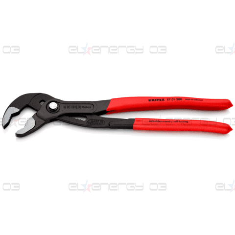 Клещи раздвижени Cobra, червена ръкохватка 300мм, Knipex