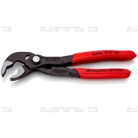 Клещи раздвижени Cobra, червена ръкохватка 150мм, Knipex