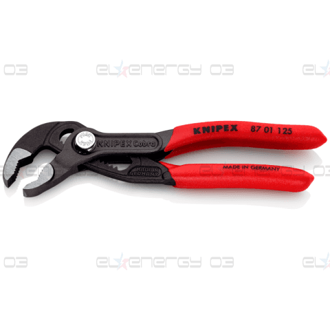 Клещи раздвижени Cobra, червена ръкохватка 125мм, Knipex