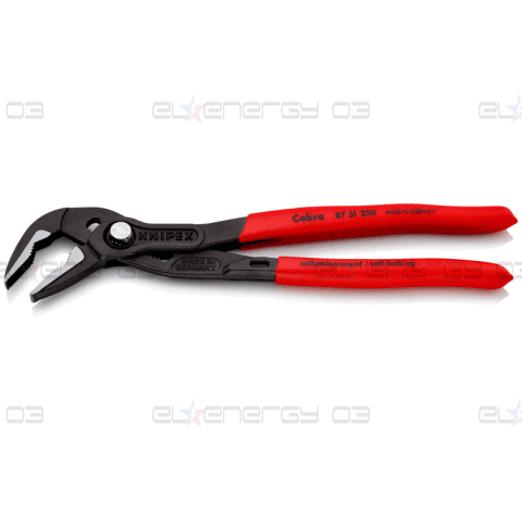 Клещи раздвижени Cobra ES, червена ръкохватка 250мм, Knipex