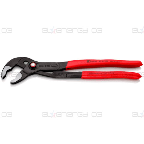 Клещи раздвижени Cobra QuickSet, червена ръкохватка 300мм, Knipex