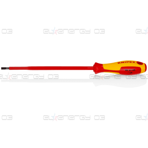 Отвертка шлиц 4.5, VDE 1000V жълто-червена ръкохватка 287мм, Knipex