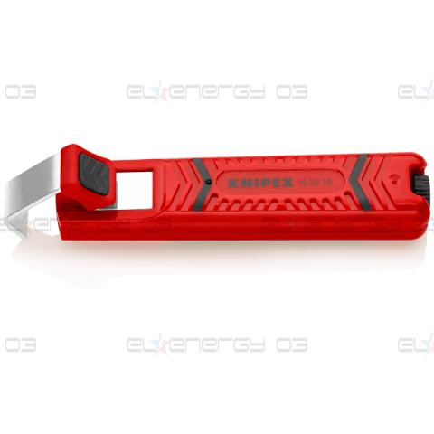 Кабелен нож, за изолация Ø4-16мм, червена ръкохватка 130мм, с фиксатор, Knipex