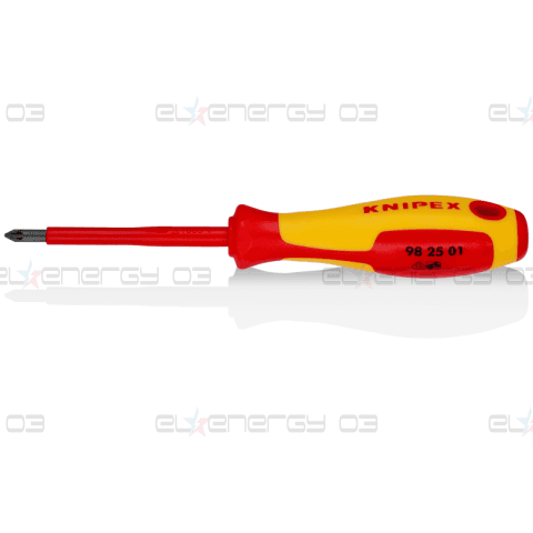 Отвертка PZ 1, VDE 1000V жълто-червена ръкохватка 187мм, Knipex