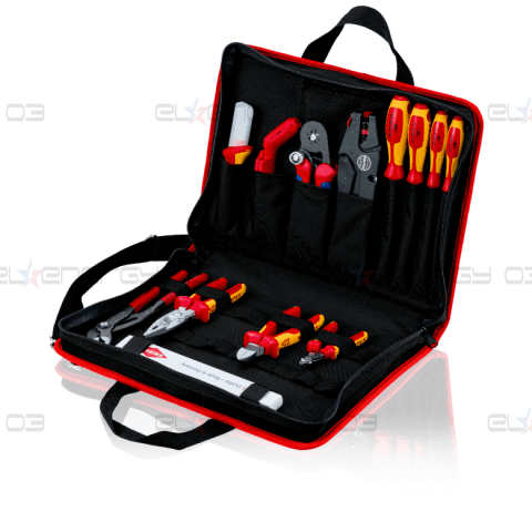Комплект в чанта Kompakt с 12 бр. инструменти VDE 1000V за сервизни техници, Knipex