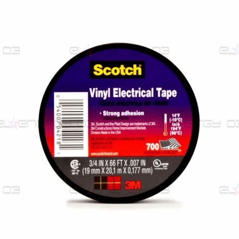 Изолирбанд 3M Scotch 700 PVC 180 микрона, 20м/19мм – Черен